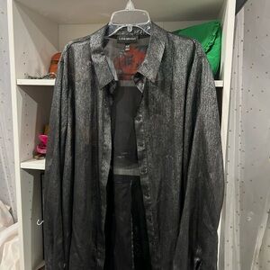 Lane Bryant Shimmering Black Blouse